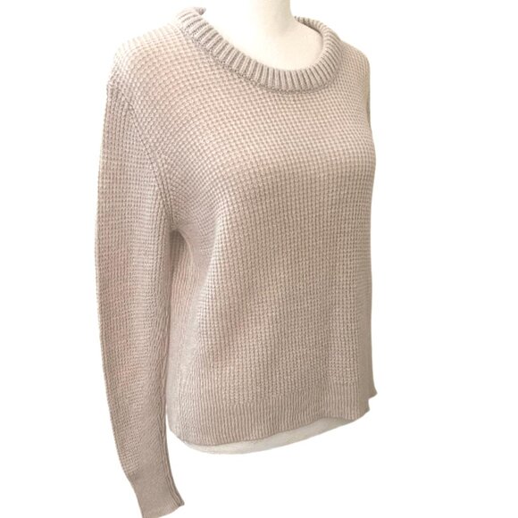 Converse One Star Beige Long Sleeve Round Neck Pullover Sweater Size Large - Picture 4 of 7